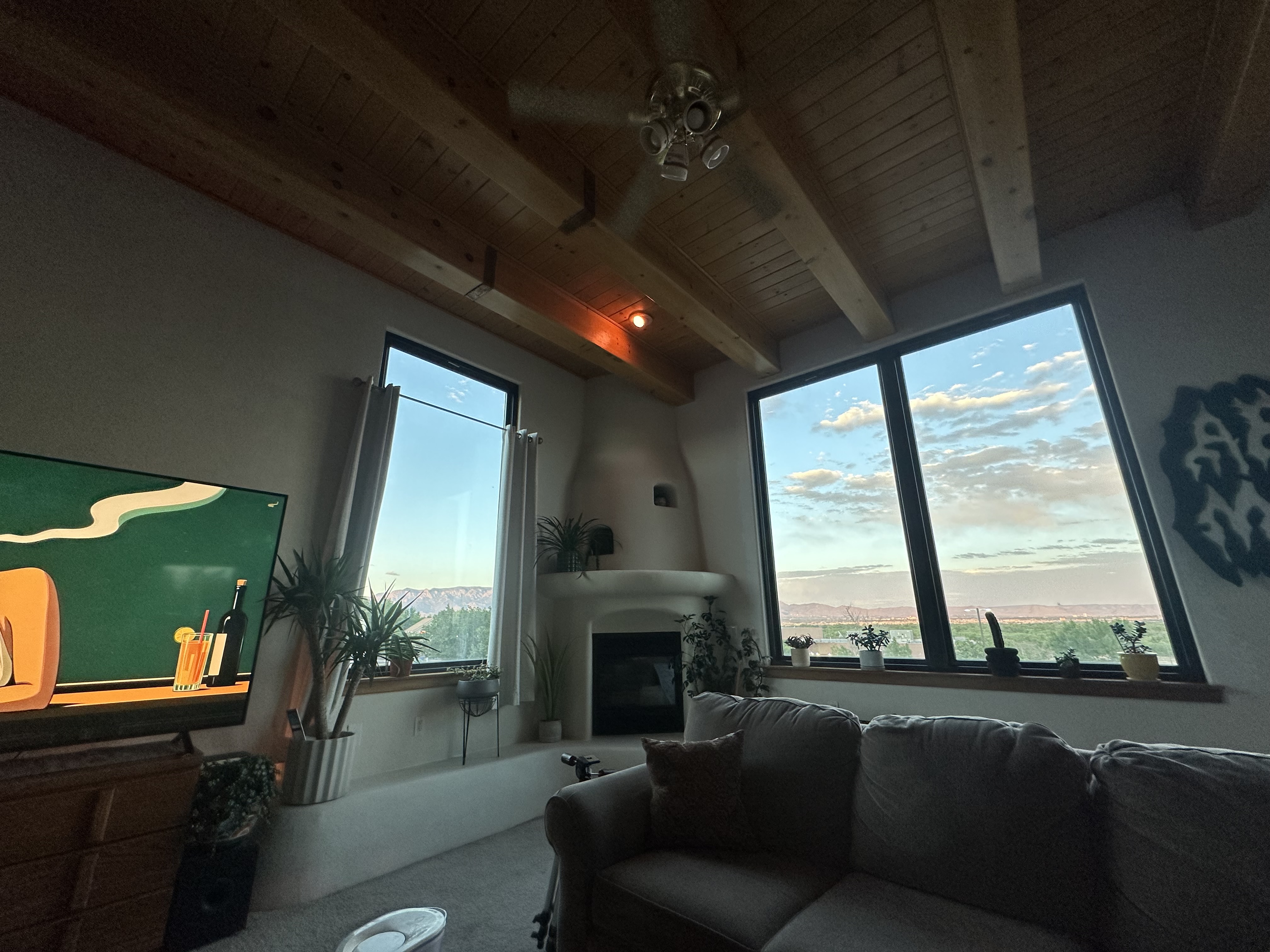 Mountain views from the studio windows